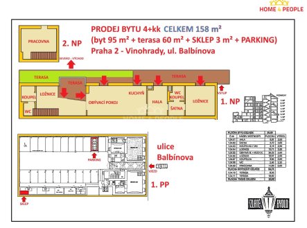 Prodej bytu, 4+kk, 158 m²