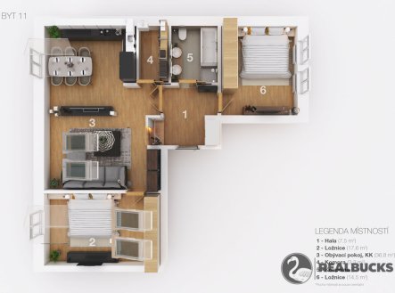 Prodej bytu, 3+kk, 88 m²