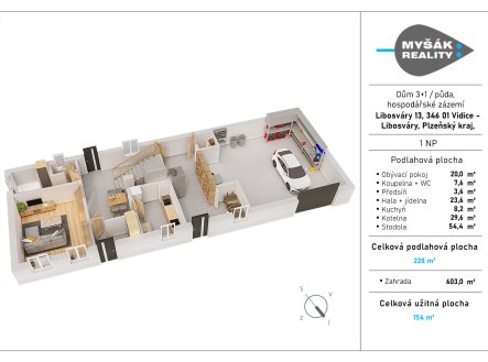 Prodej chaty/rekreačního objektu, 154 m²