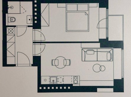 Pronájem bytu, 2+kk, 42 m²