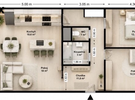 Prodej bytu, 3+1, 73 m²