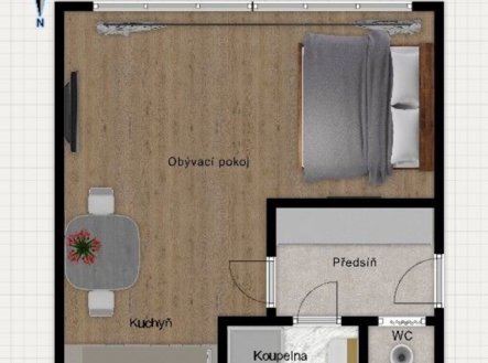 Prodej bytu, 1+kk, 33 m²