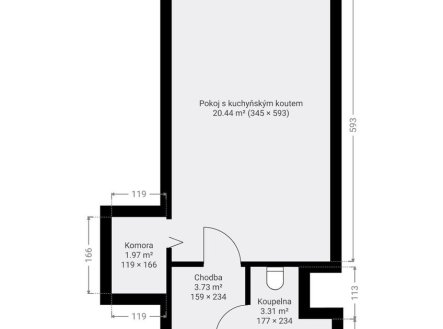 Prodej bytu, 1+kk, 29 m²