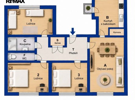 Pronájem bytu, 4+1, 72 m²