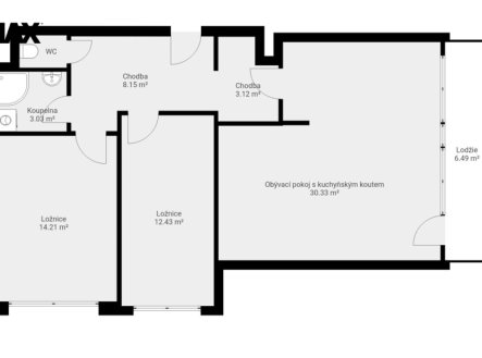 Pronájem bytu, 3+kk, 79 m²