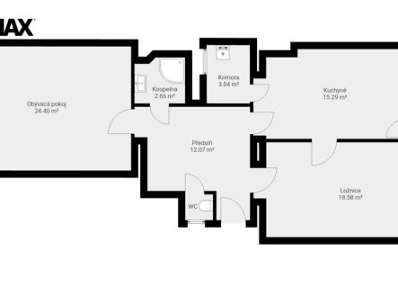 Pronájem bytu, 2+1, 77 m²