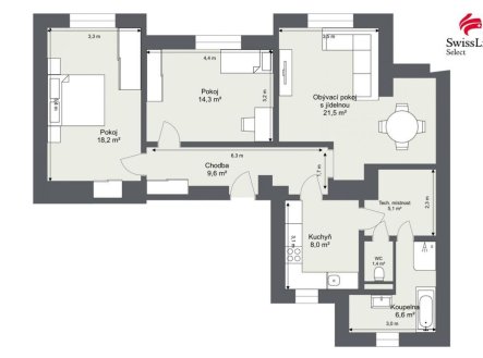 Prodej bytu, 3+1, 80 m²