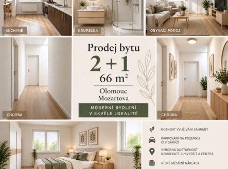 Prodej bytu, 2+1, 66 m²
