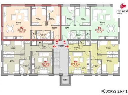 Prodej bytu, 3+kk, 80 m² obrázek