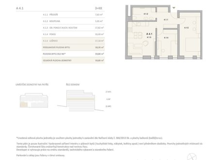 Prodej bytu, 3+kk, 60 m²