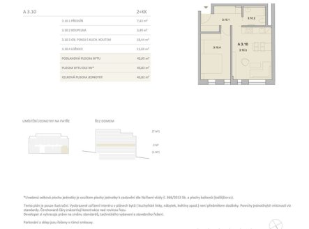 Prodej bytu, 2+kk, 44 m²