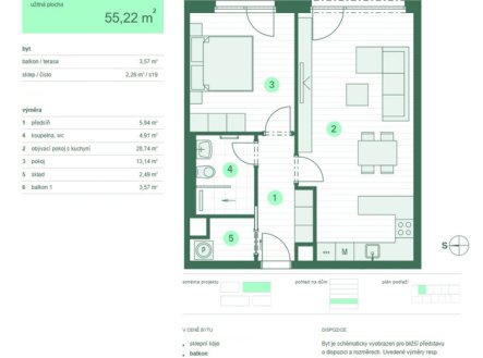 Prodej bytu, 2+kk, 61 m²