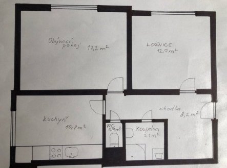 Prodej bytu, 2+1, 53 m²