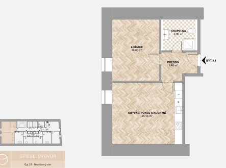 Pronájem bytu, 2+kk, 63 m²