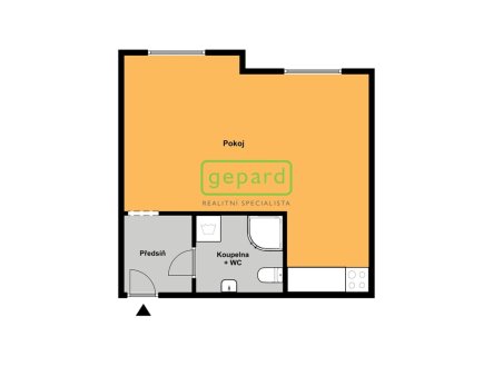 Pronájem bytu, 1+kk, 27 m²