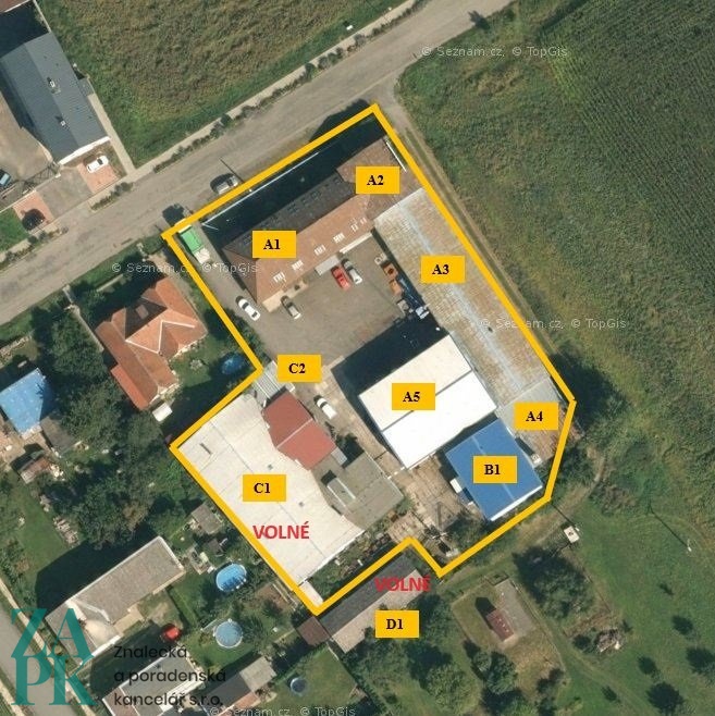 Pronájem skladovacích prostor s kanceláří 115 m2, Loštice
