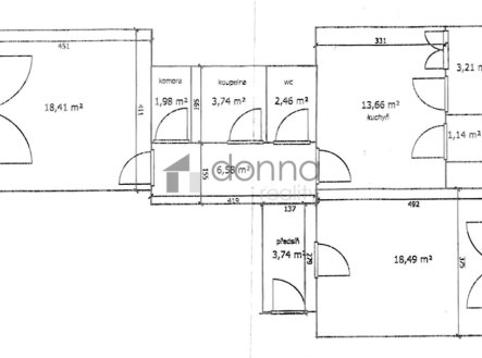 Pronájem bytu, 2+1, 73 m²