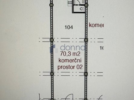 Pronájem obchodní prostory, 70 m²