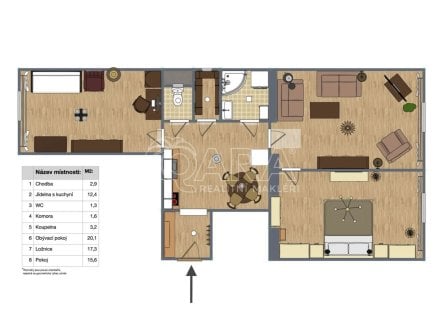 Pronájem bytu, 3+1, 75 m²