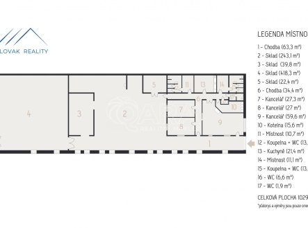 Prodej skladu, 1 029 m²