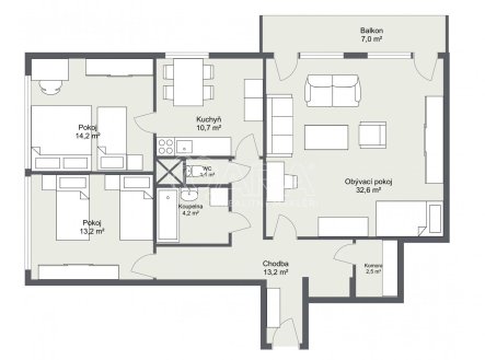 Prodej bytu, 3+1, 99 m²