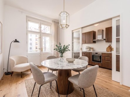 VIZUALIZACE - kuchyň s jídelnou | Prodej bytu, 4+kk, 134 m²