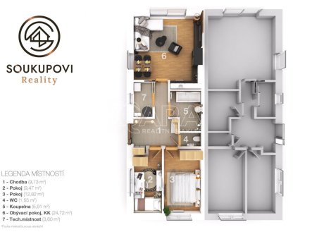 Prodej bytu, 3+kk, 84 m²