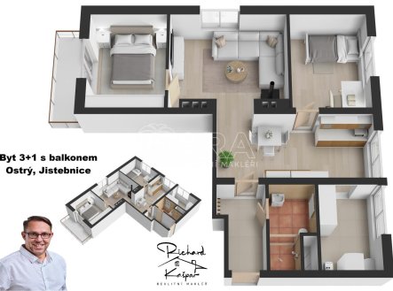 Prodej bytu, 3+1, 69 m²