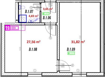 Pronájem bytu, 2+kk, 71 m²