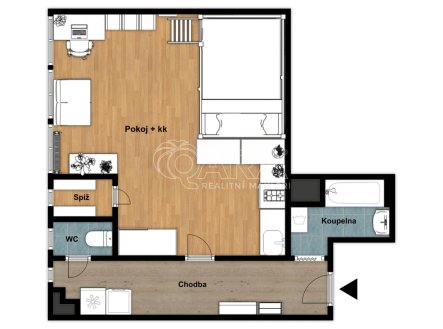 Prodej bytu, 1+kk, 39 m²