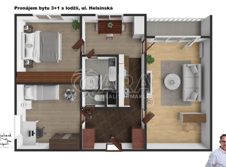 Pronájem bytu, 3+1, 73 m²