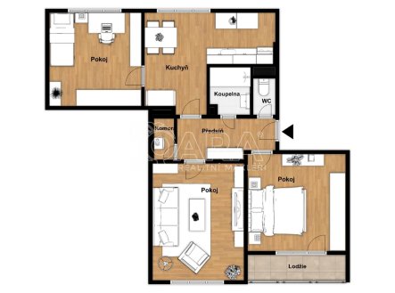 Prodej bytu, 3+1, 68,4 m²