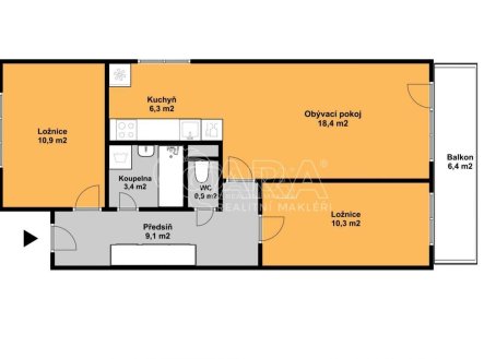Pronájem bytu, 3+kk, 63 m²