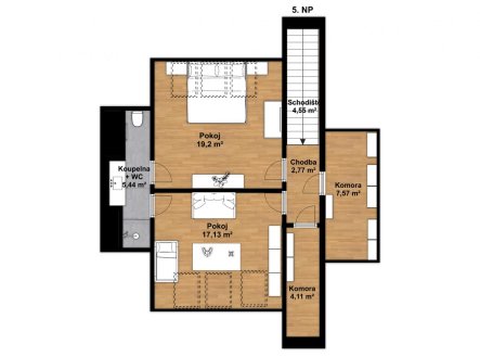 Prodej bytu, 3+kk, 119,9 m²