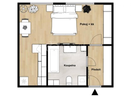 Pronájem bytu, 1+kk, 36 m²
