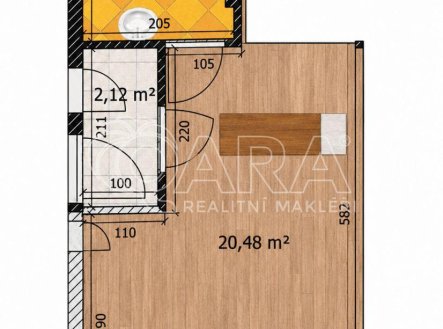 Pronájem bytu, garsoniéra, 28 m²