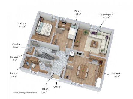 Prodej domu/vily, 73 m²
