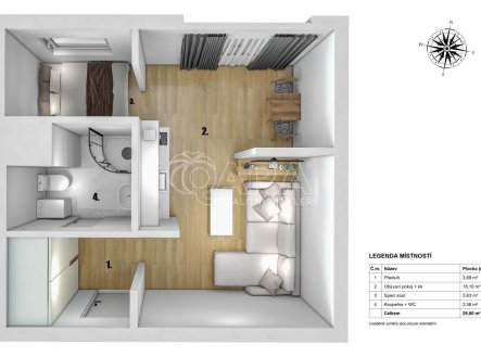 Prodej bytu, 1+1, 30 m²
