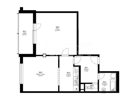 Pronájem bytu, 2+kk, 67,4 m²