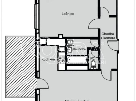 Pronájem bytu, 2+kk, 70 m²