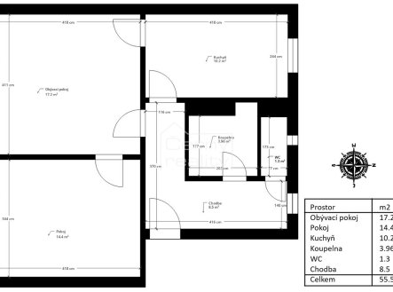 Pronájem bytu, 2+1, 65 m²