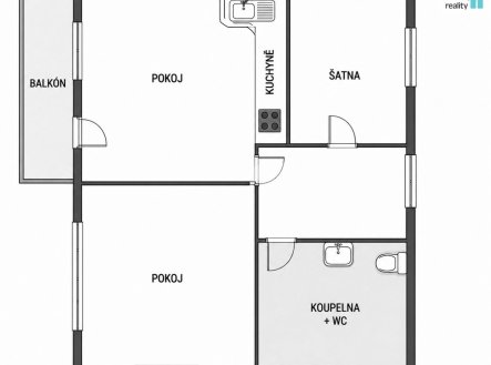 Pronájem bytu, 2+kk, 52 m²