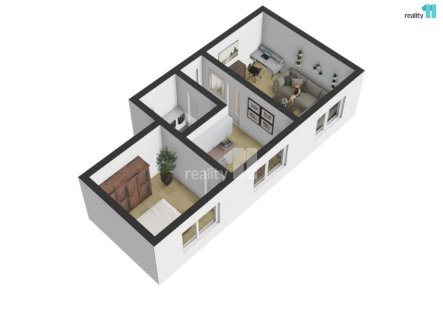 Pronájem bytu, 2+1, 46 m²
