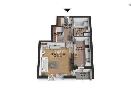 Prodej bytu, 1+1, 50 m²