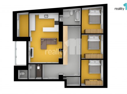 Pronájem bytu, 5+kk, 105 m²