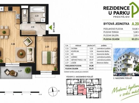 Prodej bytu, 2+kk, 60 m²