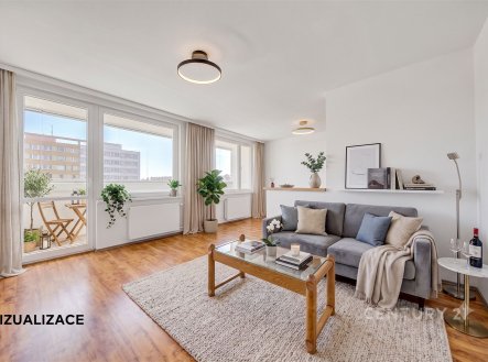 Vizualizace pokoje | Prodej bytu, 1+1, 41 m²