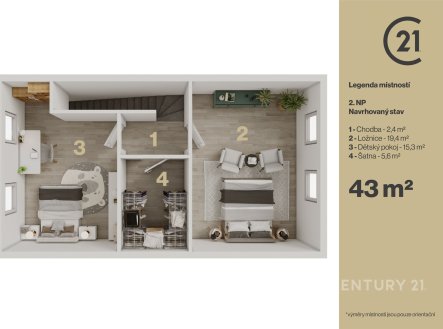 Pronájem bytu, 4+kk, 80 m²