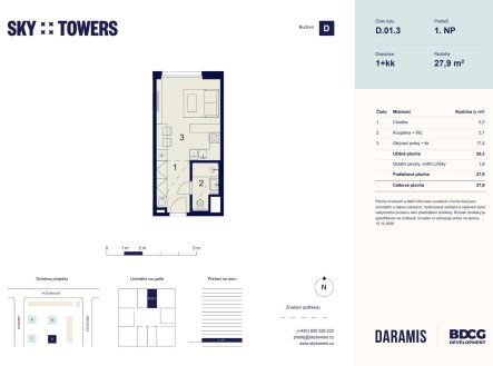 Prodej bytu, 1+kk, 27 m²