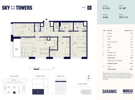 Prodej bytu, 4+kk, 103 m²